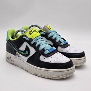 Nike Boys Air‎ Force 1 Low LV8 DX3349-100 White Casual Shoes Sneakers Size 3.5Y